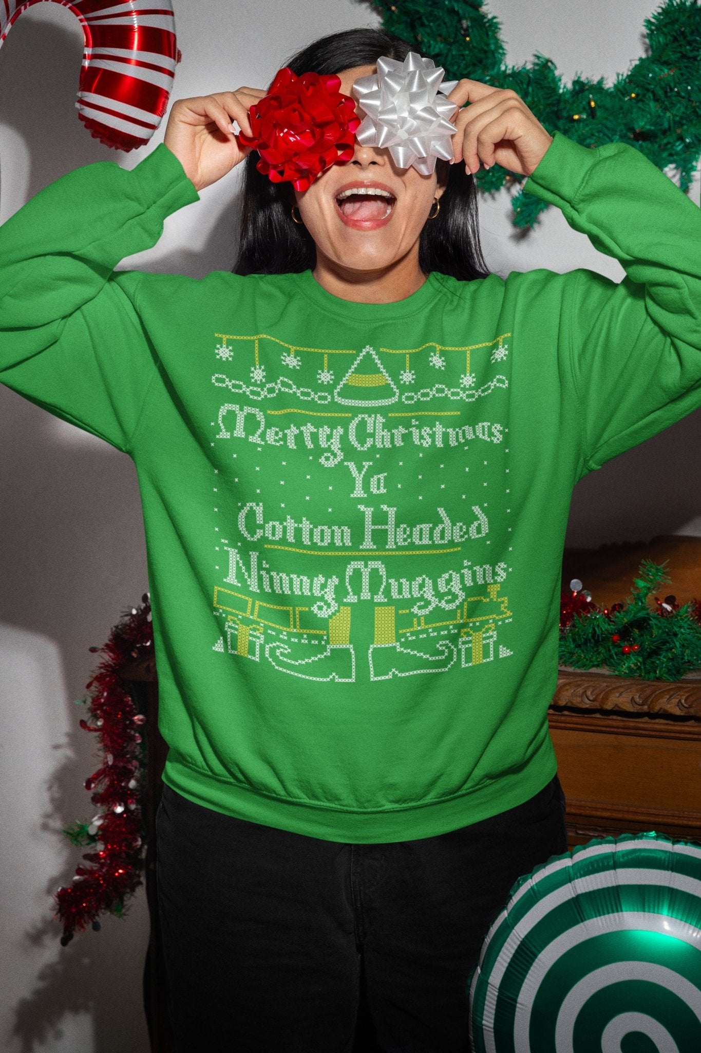 Merry Christmas Ya Cotton Heeded Ninny Muggins - Donkey Tees T-shirt