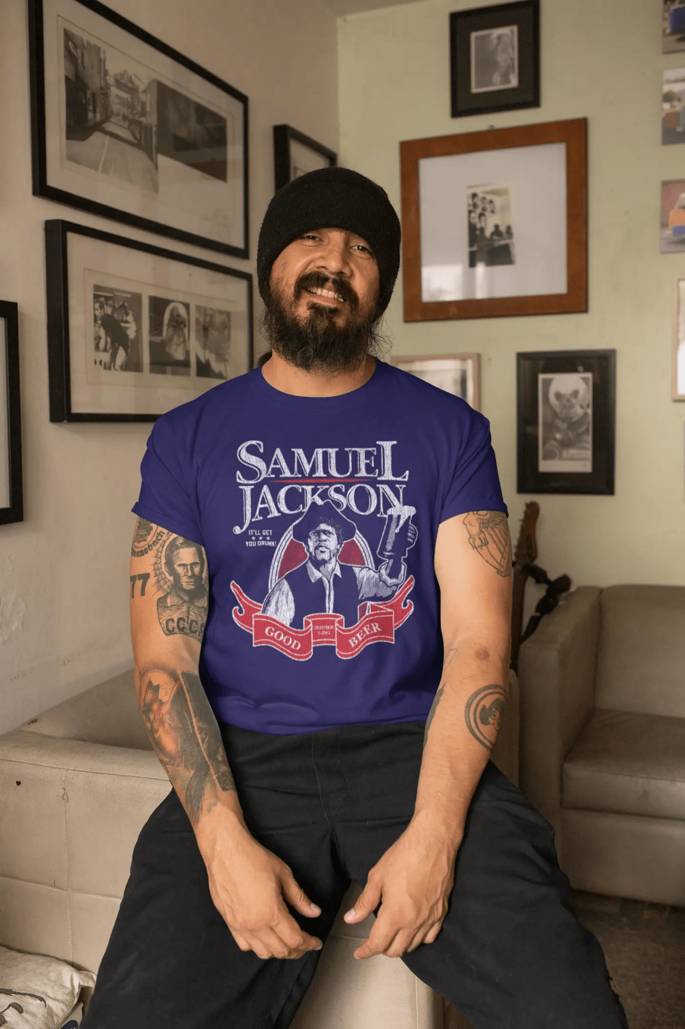 Samuel Jackson Beer - Donkey Tees T-shirt