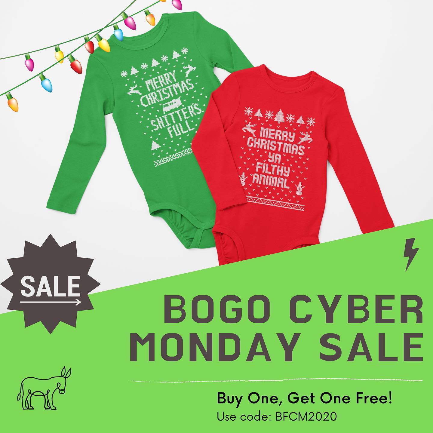 #CYBERMONDAY is happening which means... - Donkey Tees
