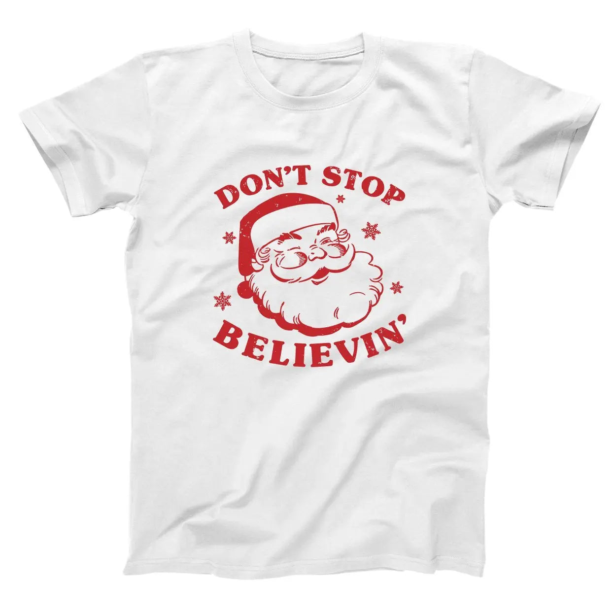 Don't Stop Believing Santa Tshirt - Donkey Tees