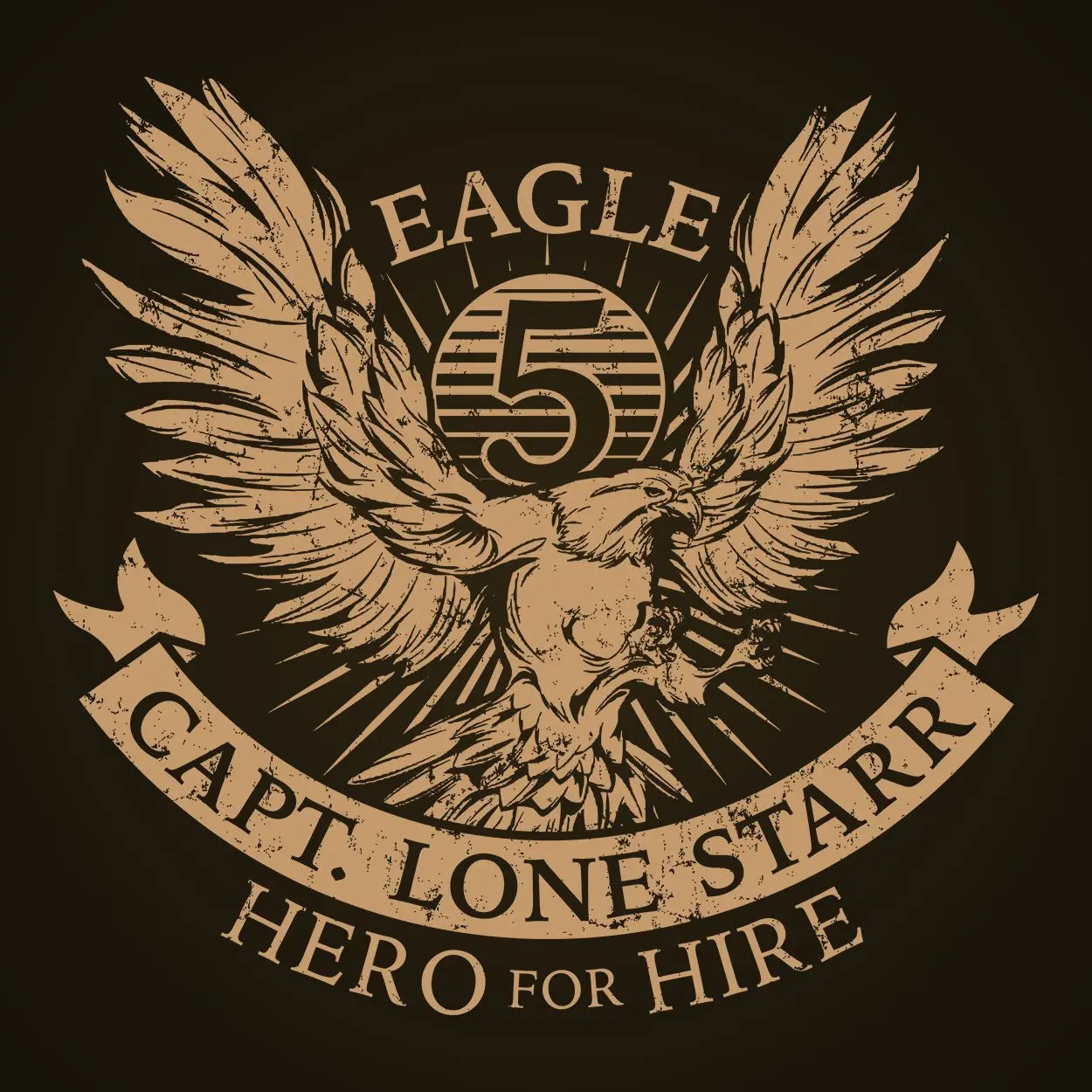 Eagle 5 Capt Lone Starr Tshirt - Donkey Tees