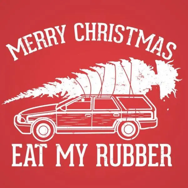 Eat My Rubber Merry Christmas Tshirt - Donkey Tees