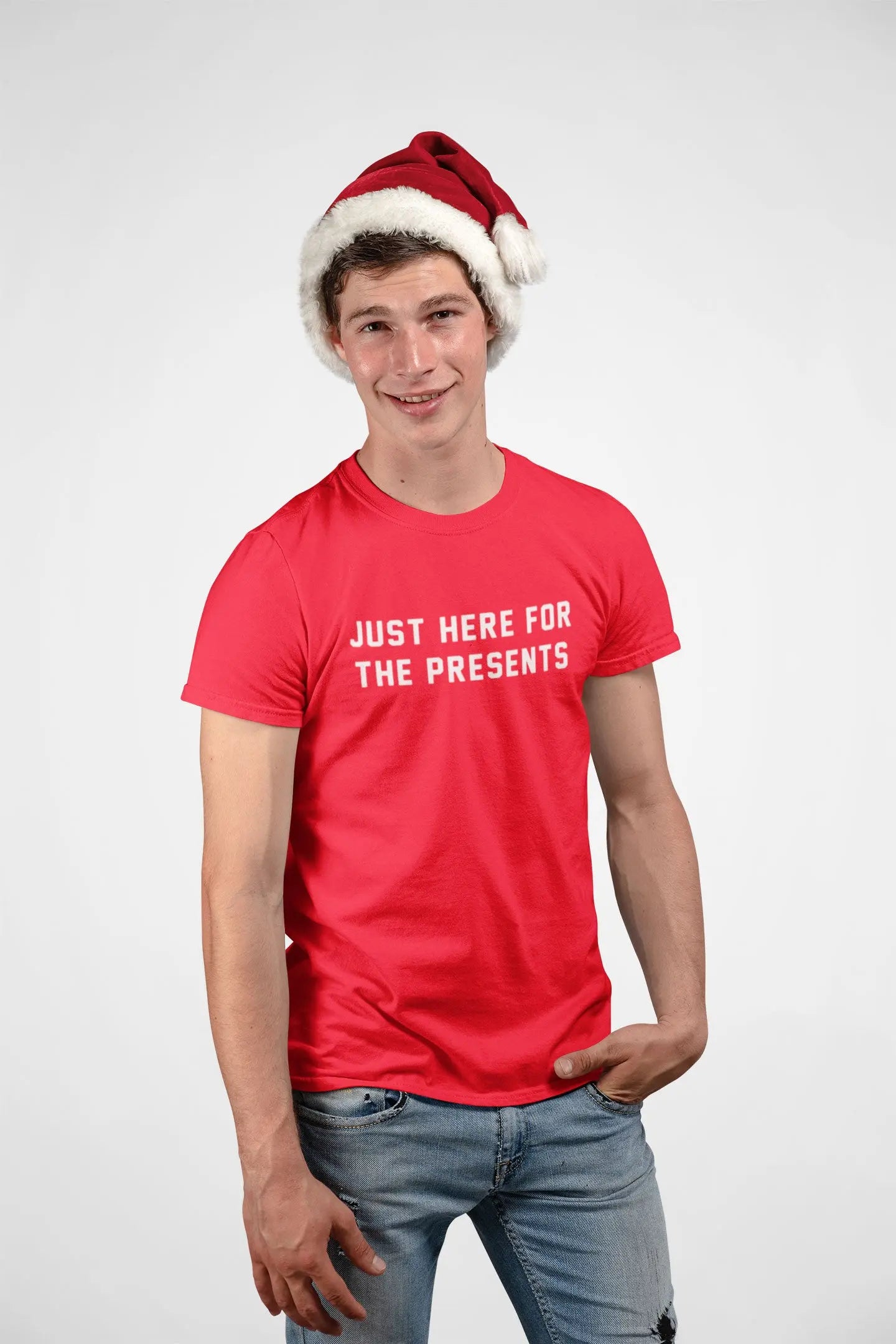 Just Here For The Presents Tshirt - Donkey Tees
