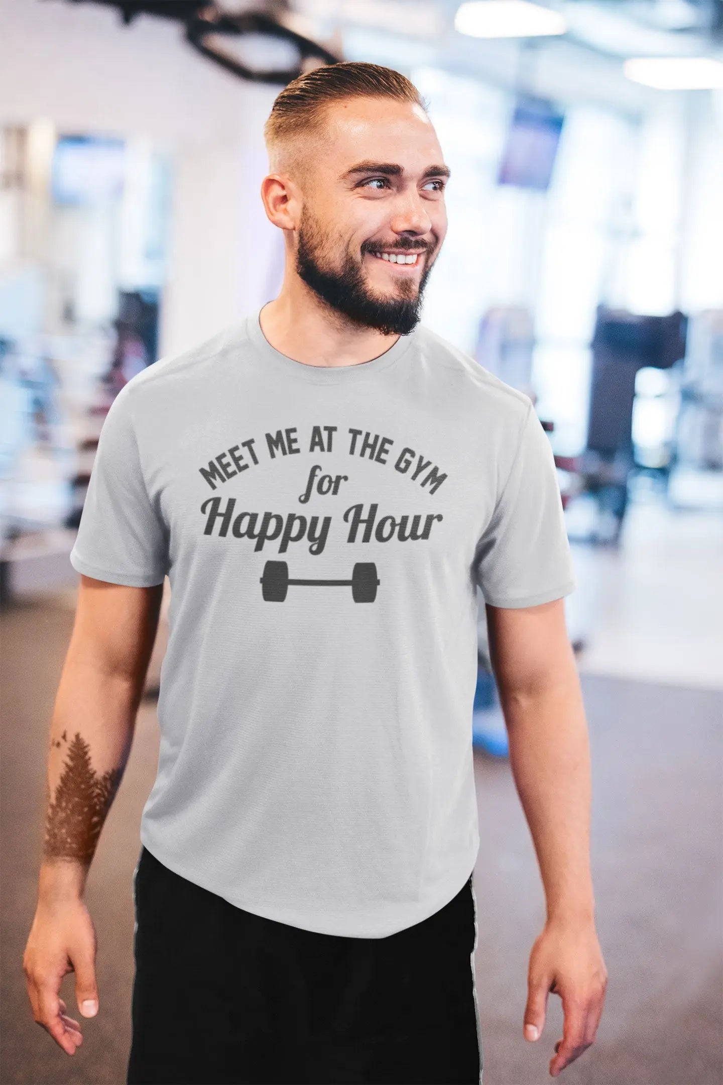 Meet Me At The Gym Happy Hour Tshirt - Donkey Tees
