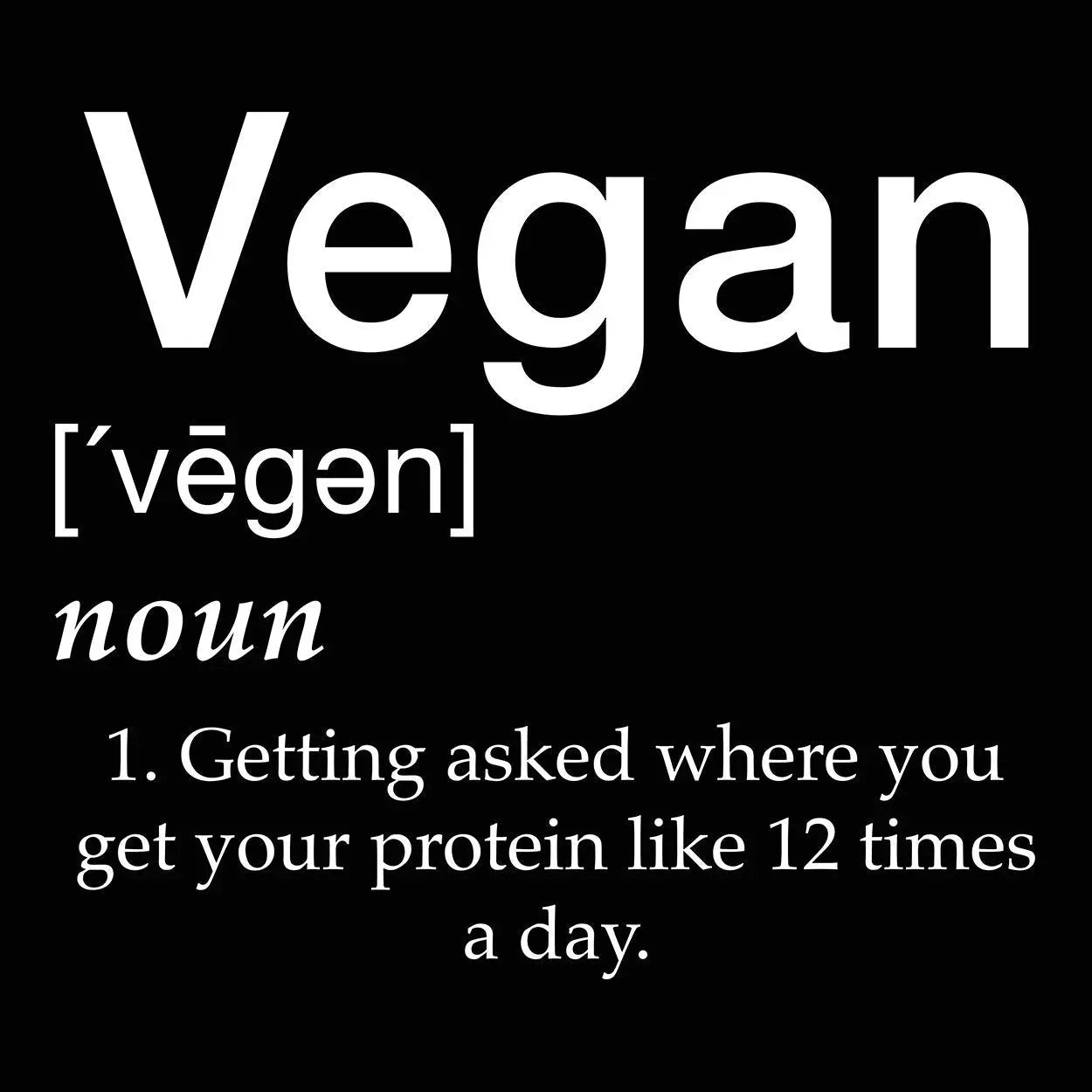 Vegan Defined By Protein Tshirt - Donkey Tees