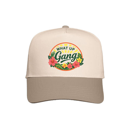 What Up Gang - Floral Style - Mesh Back Snapback