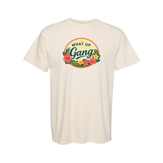 Floral What Up Gang - Unisex Comfort Colors t-shirt