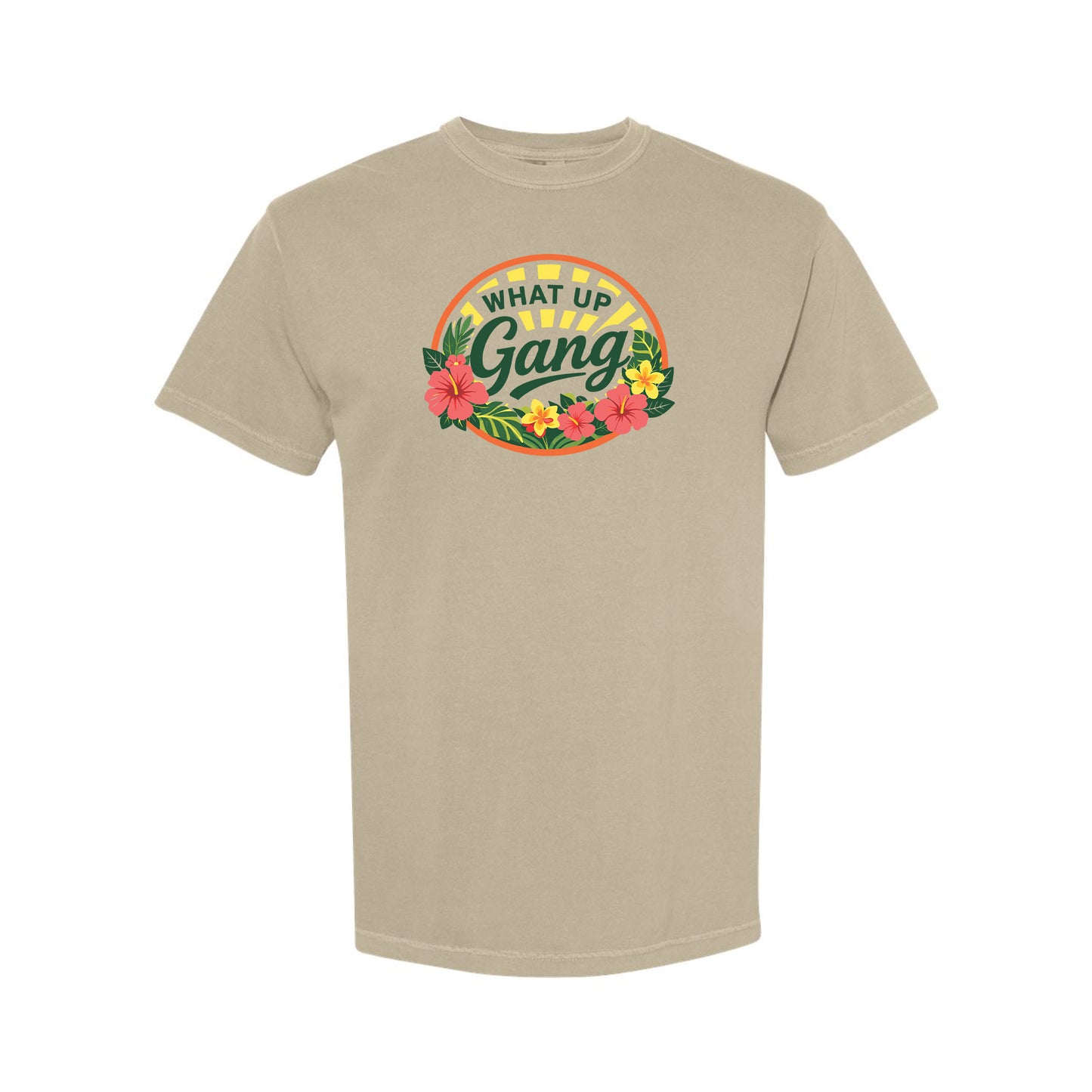Floral What Up Gang - Unisex Comfort Colors t-shirt