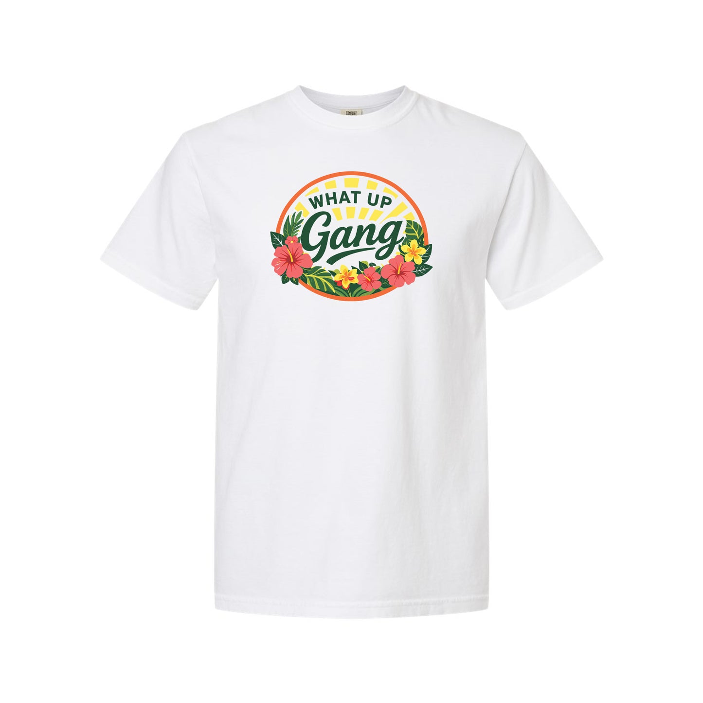 Floral What Up Gang - Unisex Comfort Colors t-shirt