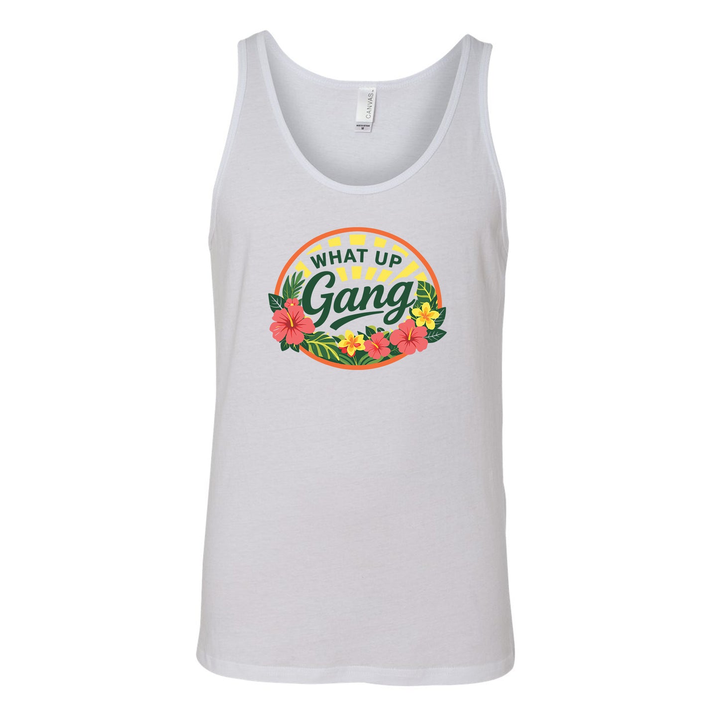 Floral What Up Gang - Unisex Tank Top