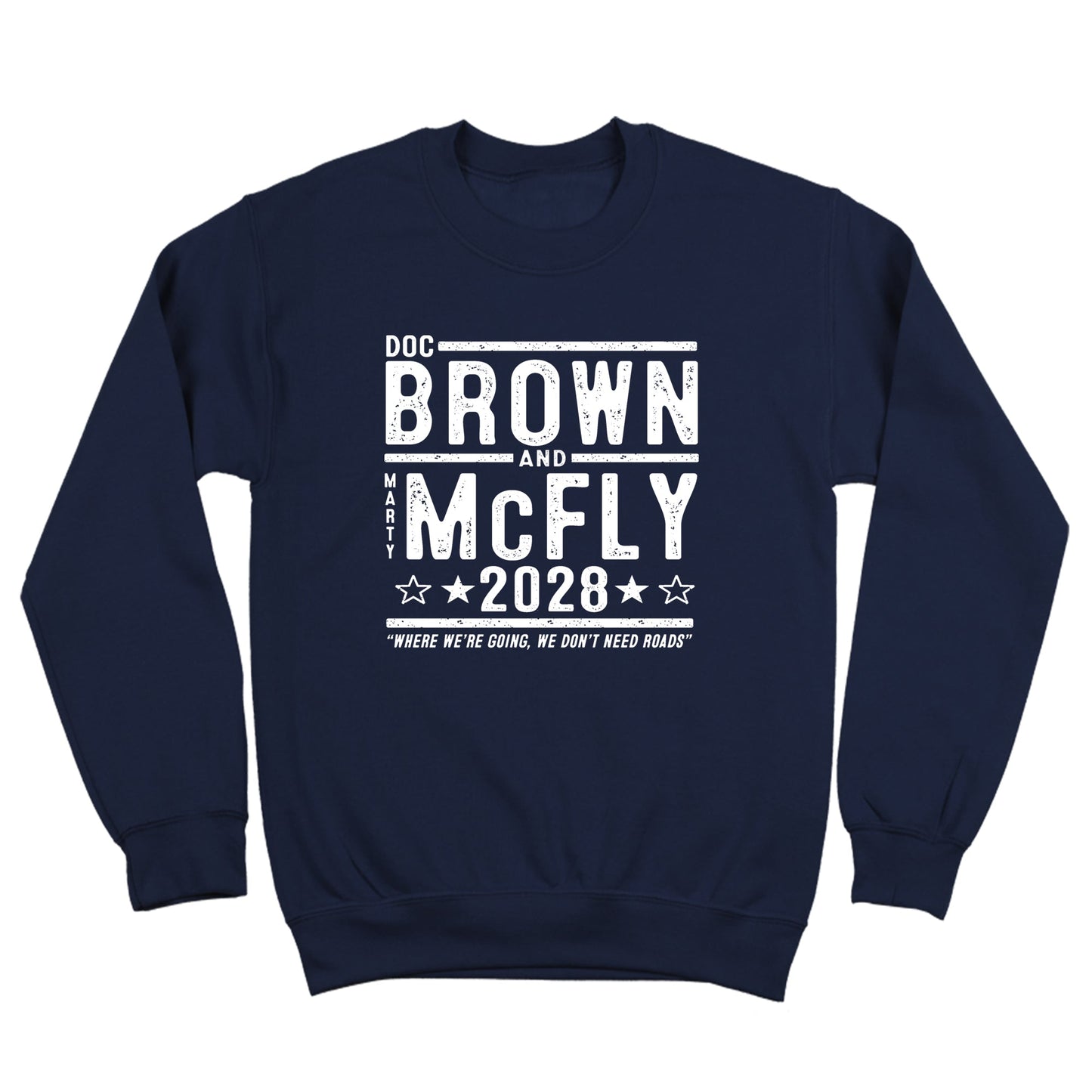 Doc Brown Marty McFly 2028 Election - Donkey Tees T-shirt