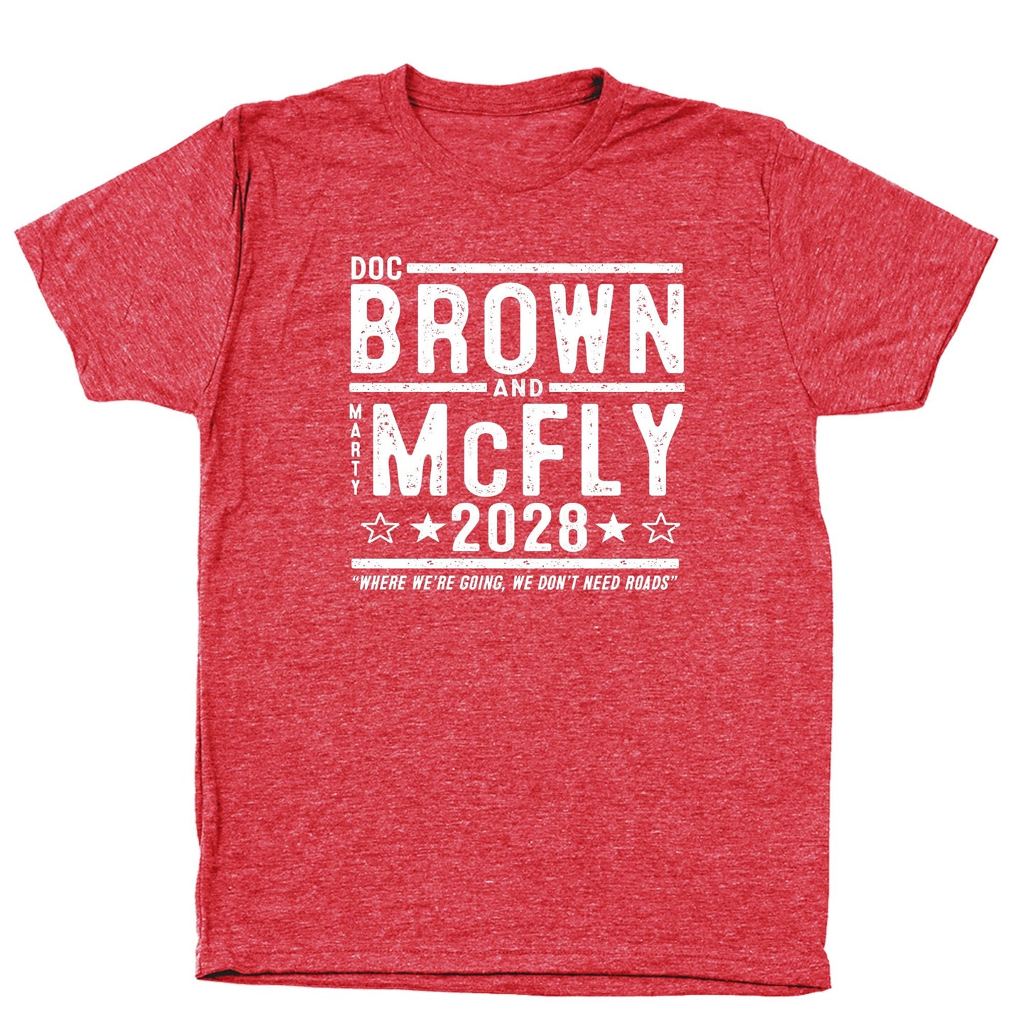 Doc Brown Marty McFly 2028 Election - Donkey Tees T-shirt