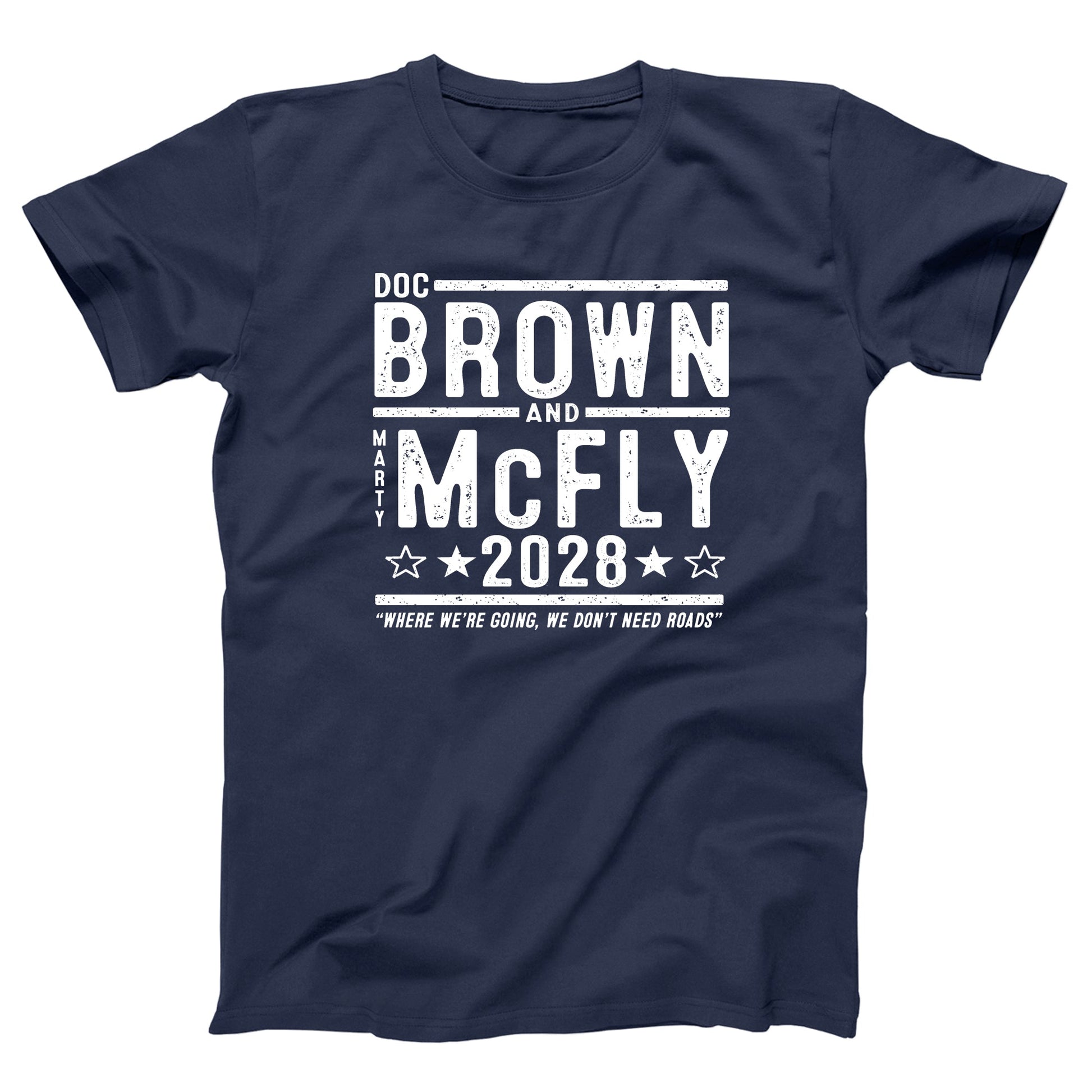 Doc Brown Marty McFly 2028 Election - Donkey Tees T-shirt