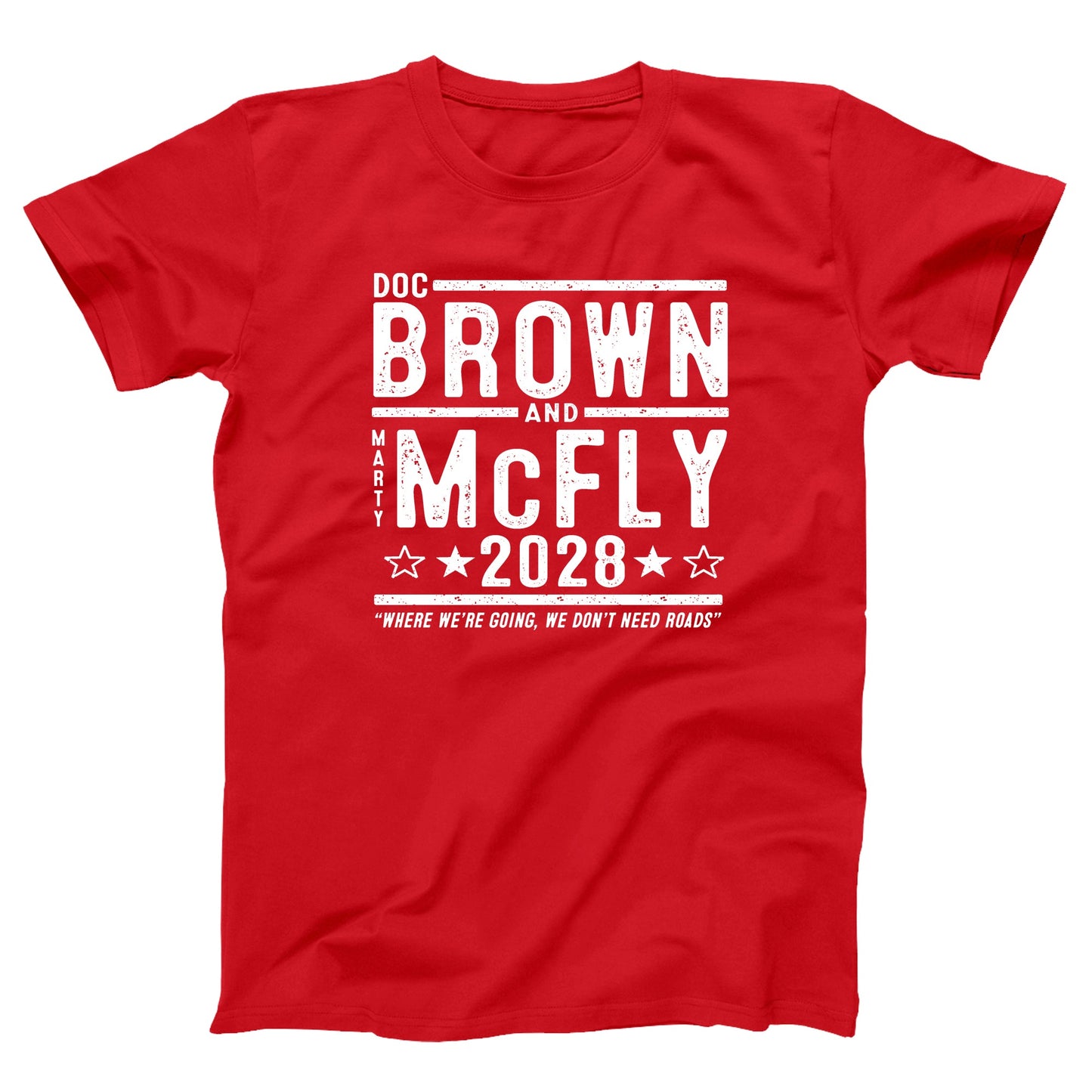 Doc Brown Marty McFly 2028 Election - Donkey Tees T-shirt
