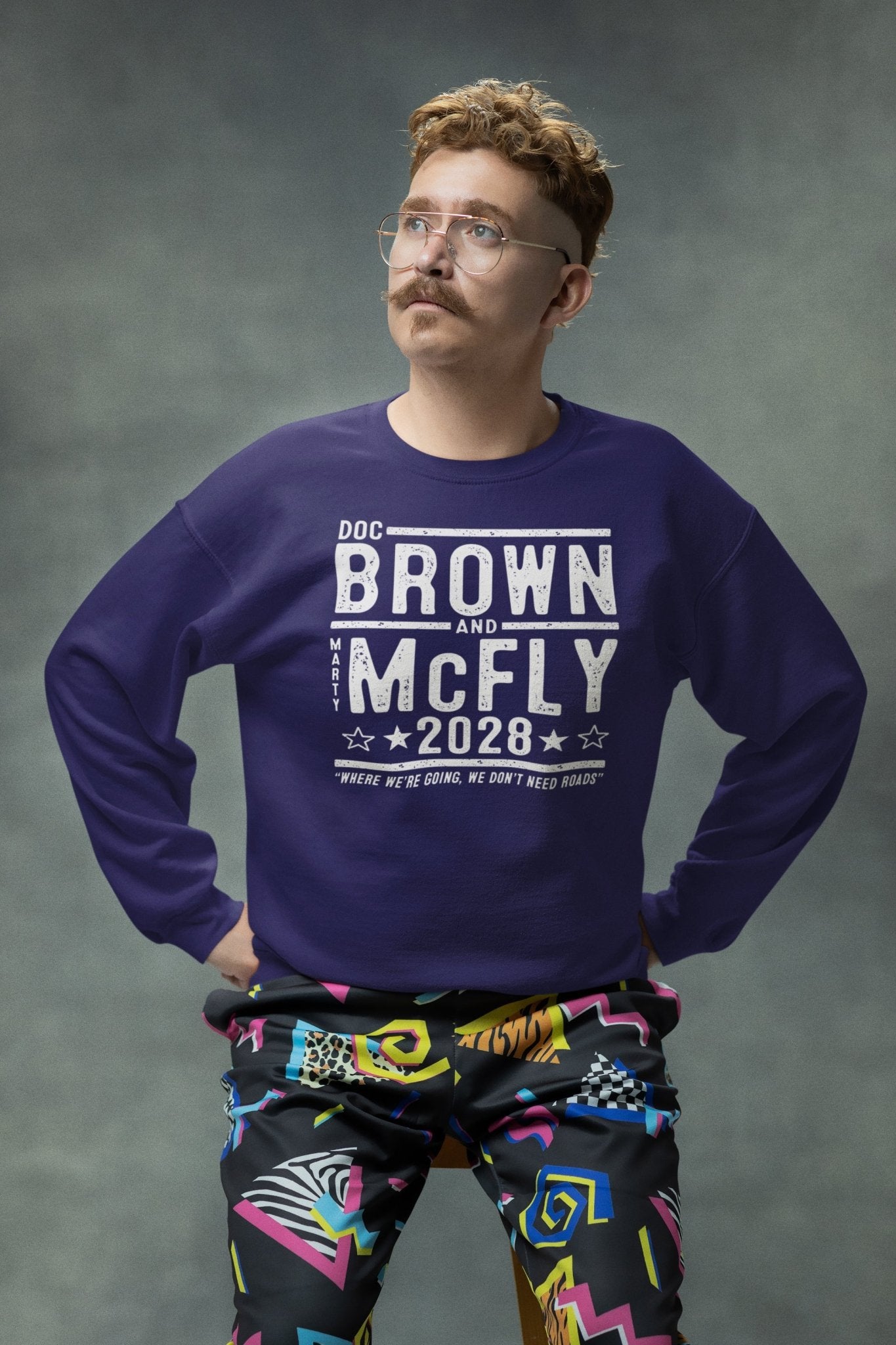 Doc Brown Marty McFly 2028 Election - Donkey Tees T-shirt