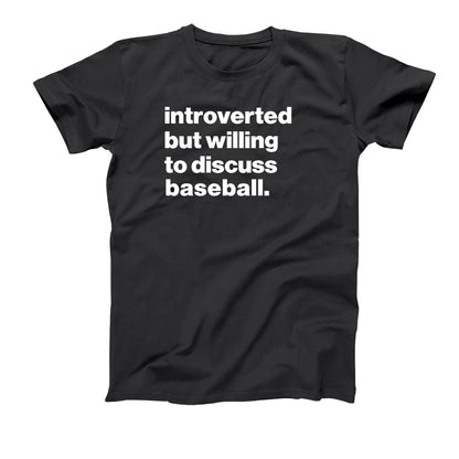 Introverted But Willing To Discuss Baseball - Donkey Tees T-shirt