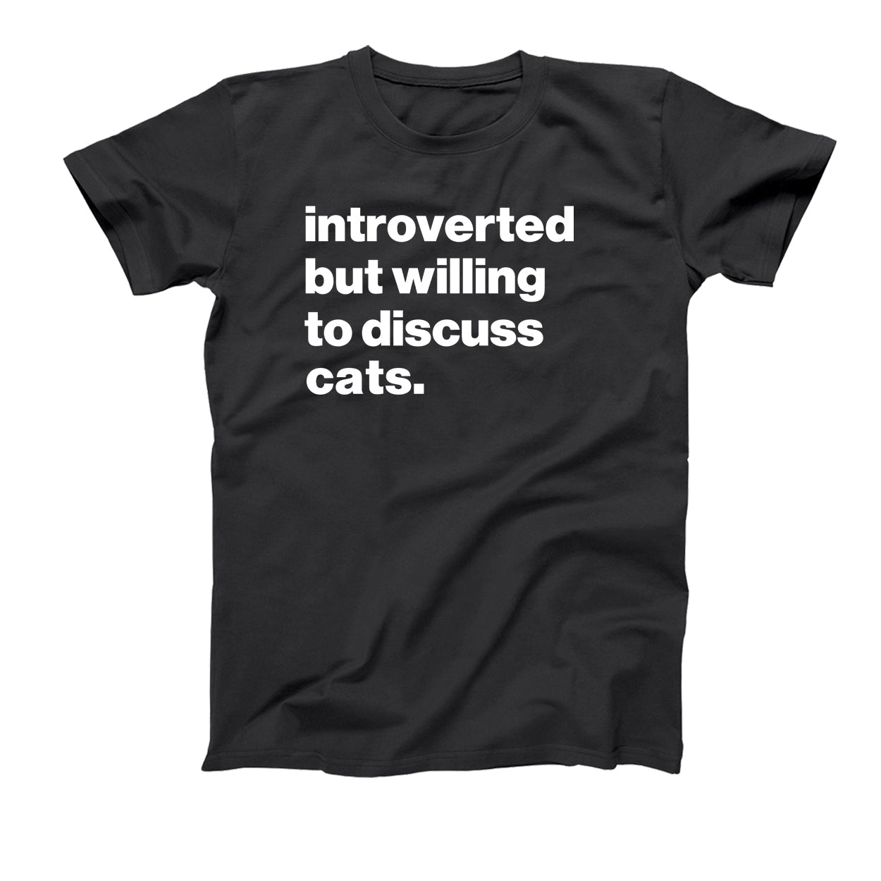 Introverted But Willing To Discuss Cats - Donkey Tees T-shirt