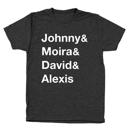 Johnny & Moira & David & Alexis - Donkey Tees T-shirt