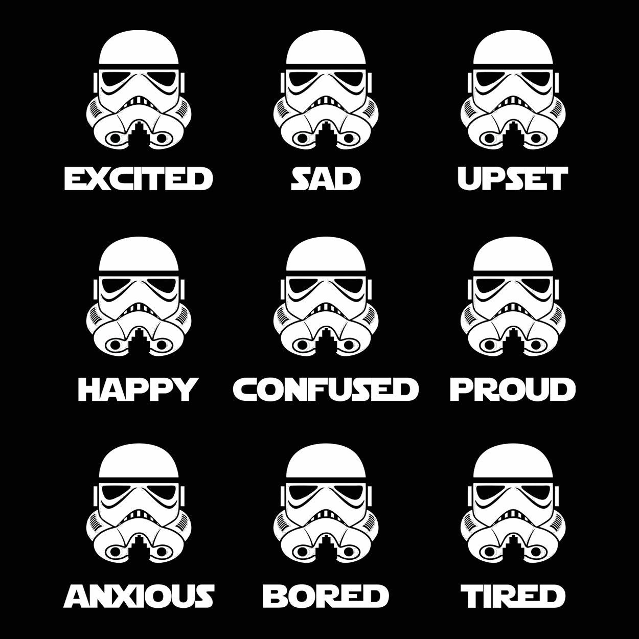 Storm Trooper Emotions - Donkey Tees T-shirt