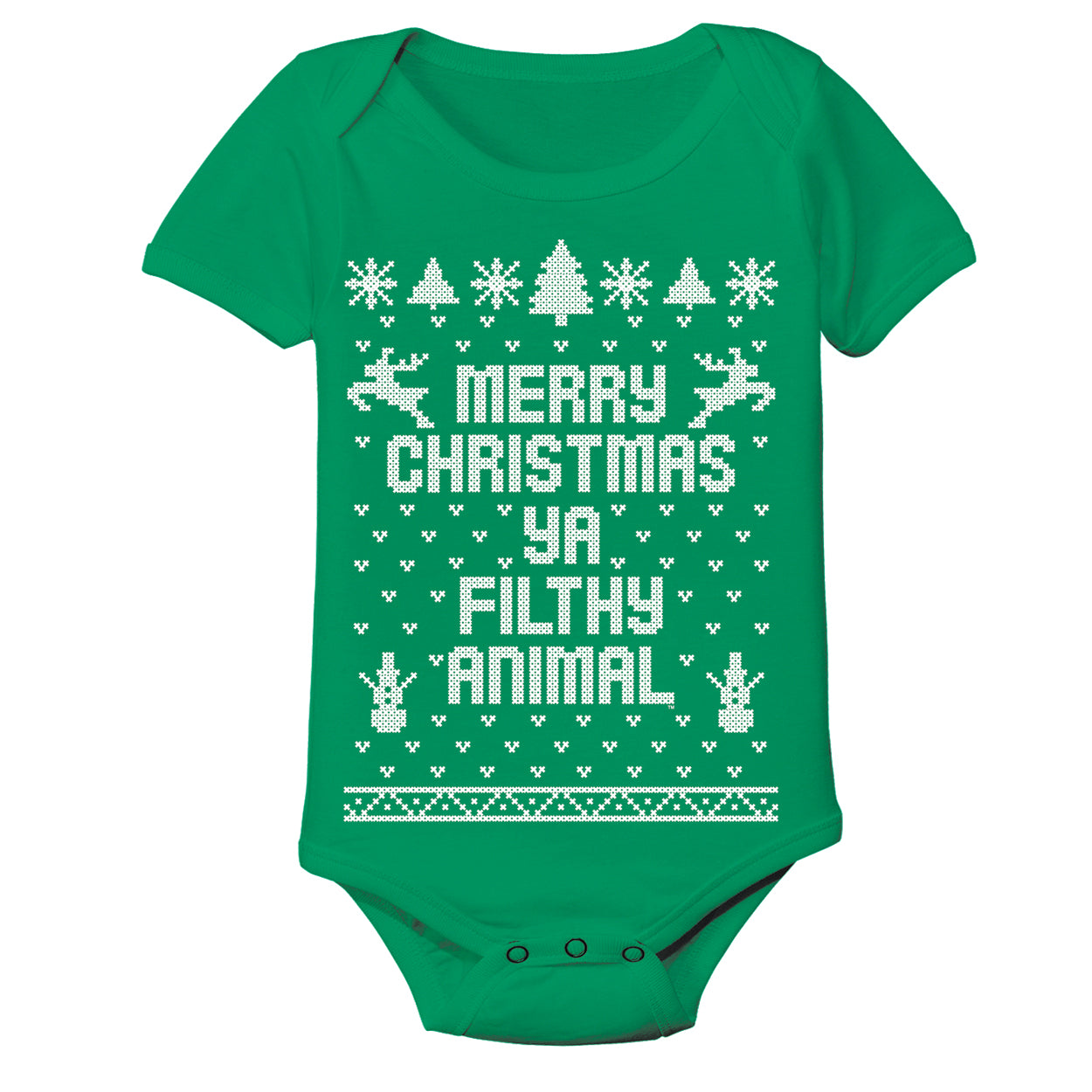 Merry Christmas Ya Filthy Animal Baby Tshirt - Donkey Tees