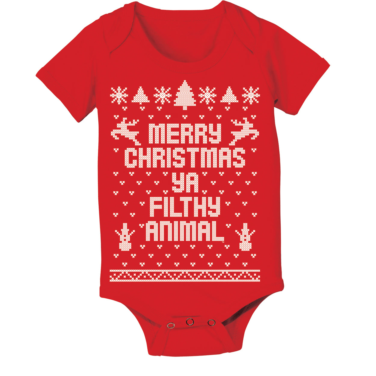 Merry Christmas Ya Filthy Animal Baby Tshirt - Donkey Tees